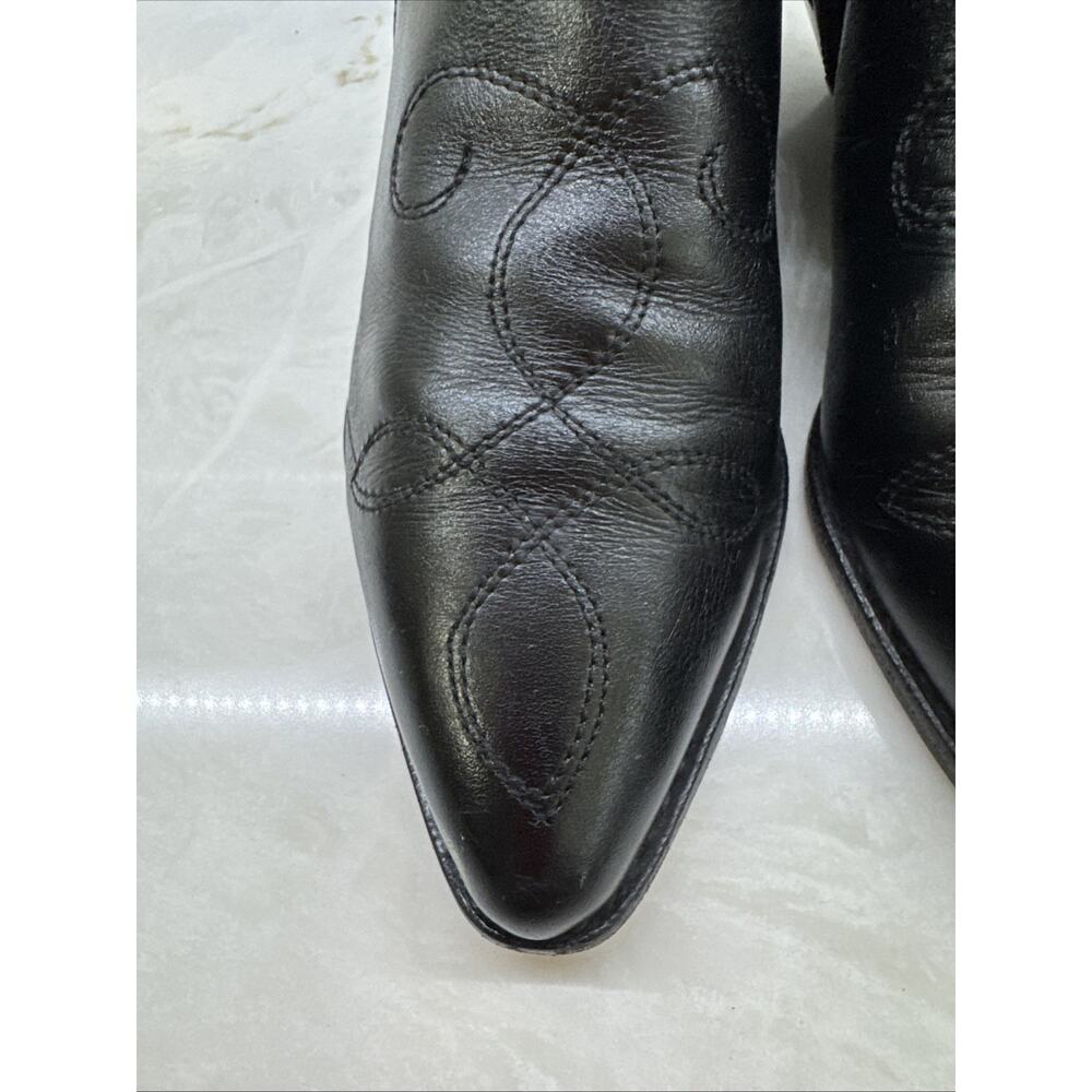 Vero Cuoio Womens Handcrafted in Italy Black Leather Ankle Boots Sz 5.5 Eur 36 - Picture 11 of 14